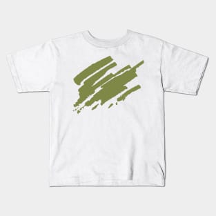 Khaki Brush Strokes Kids T-Shirt